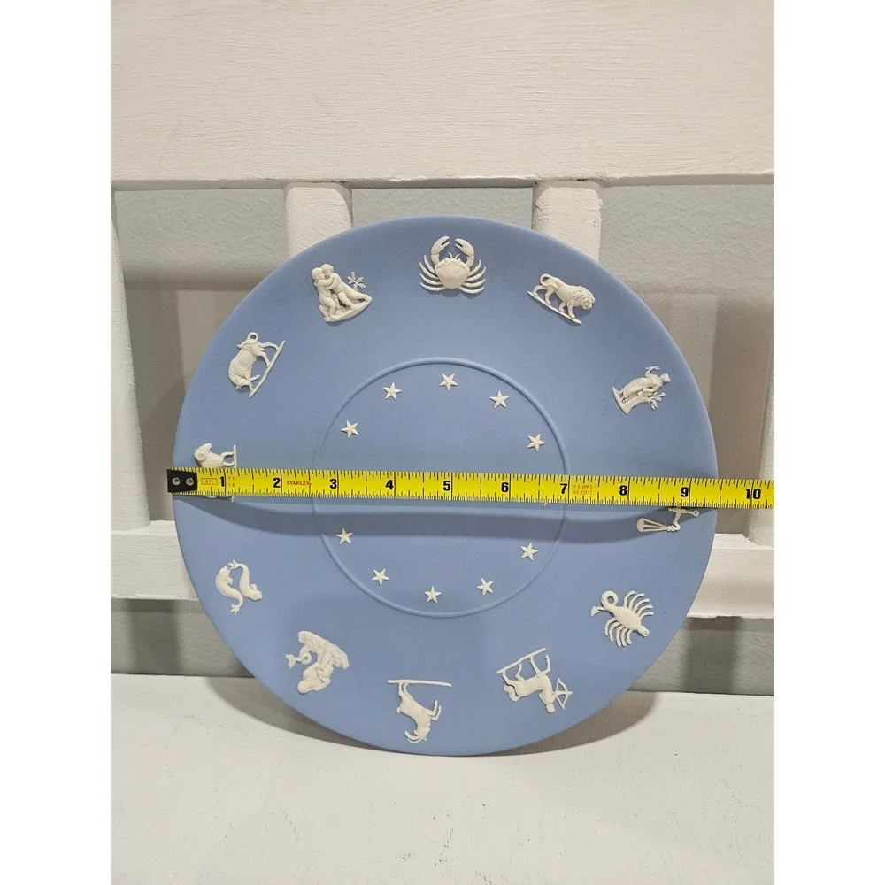 Vintage Wedgewood Jasperware Blue Astrology Zodiac Collector Plate 9.5
